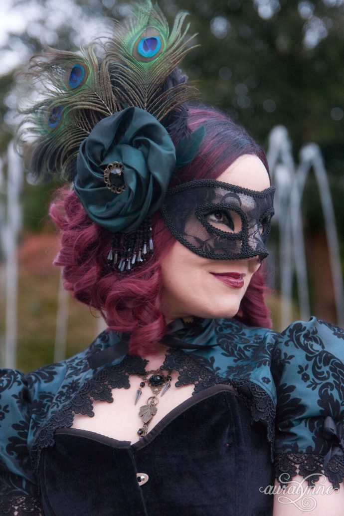 green masquerade outfit