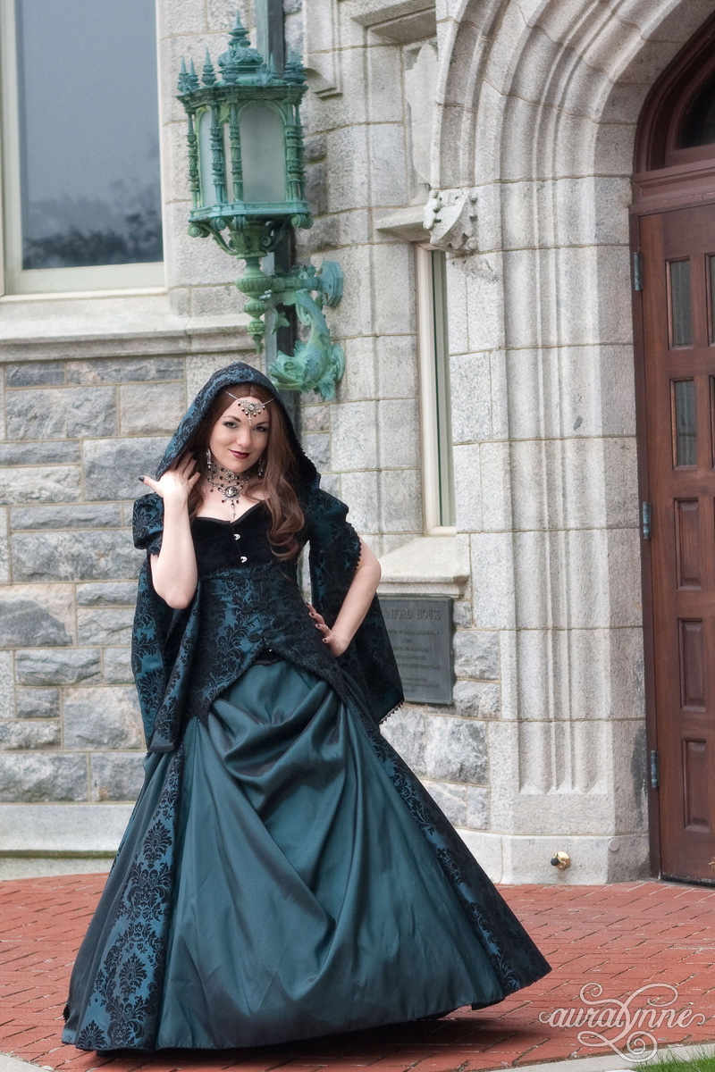 green gothic wedding dresses