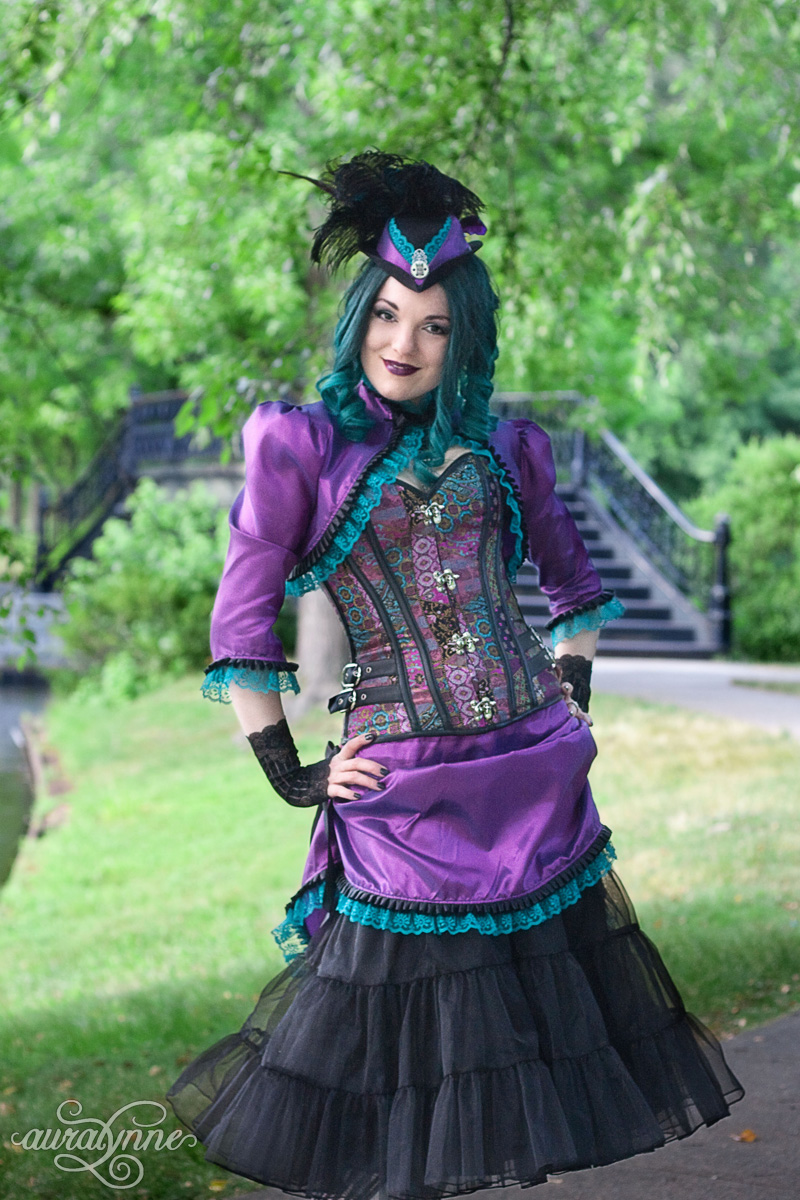 Purple steampunk dress best sale