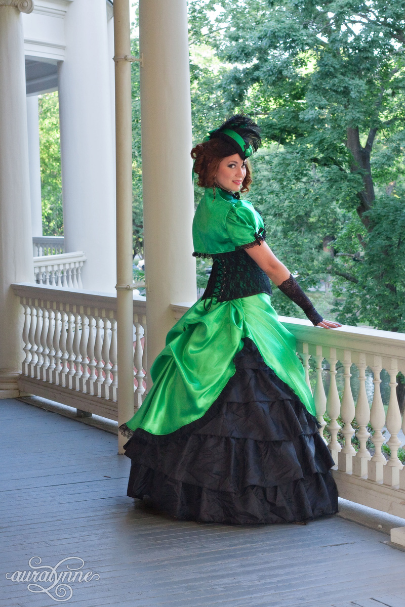 Green Victorian Dress Gothic Jewel auralynne