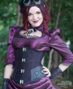 A steampunk underbust fashion corset