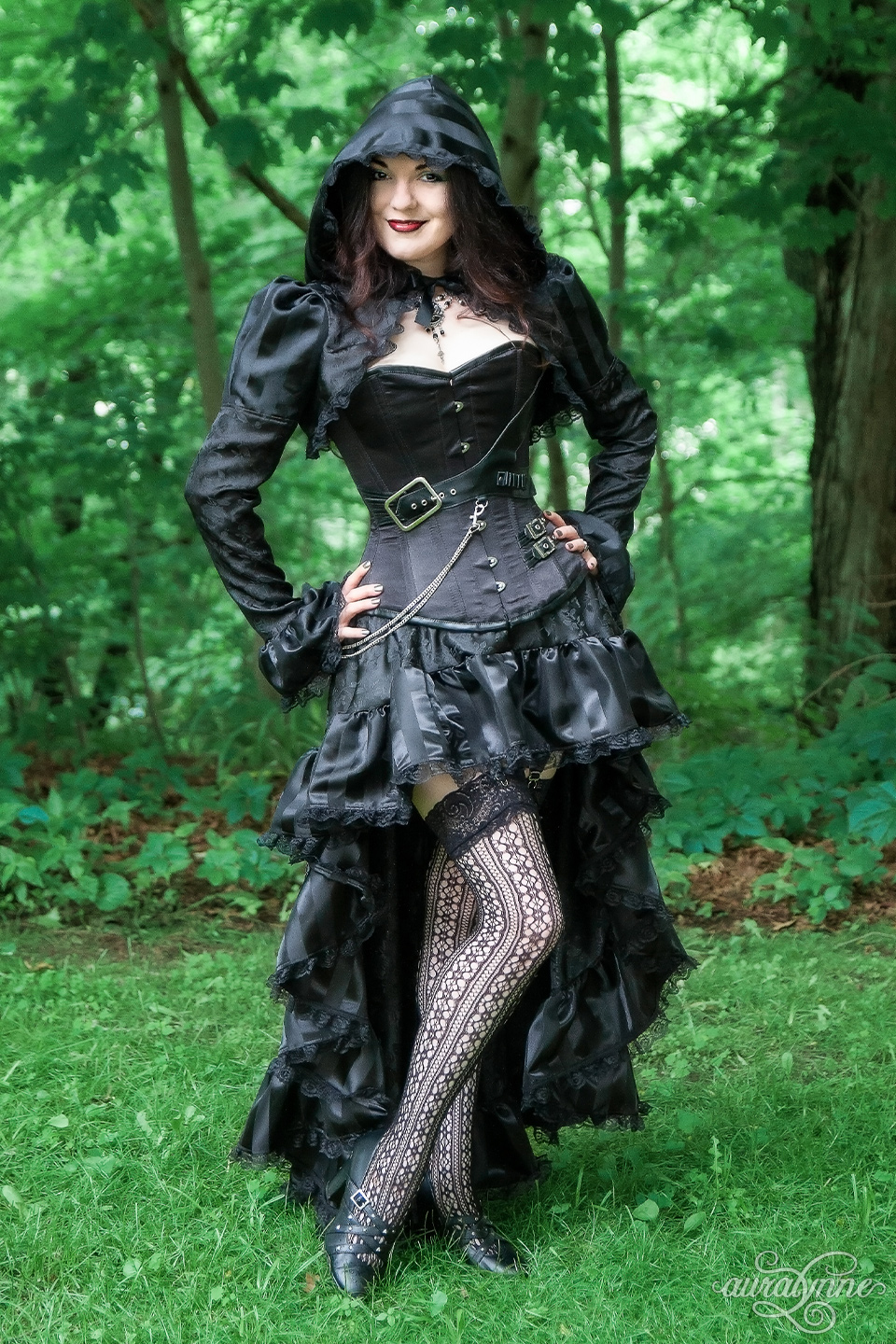 Black Steampunk Costume – Huntress – auralynne