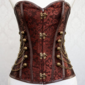 Brown Steampunk Corset Front View