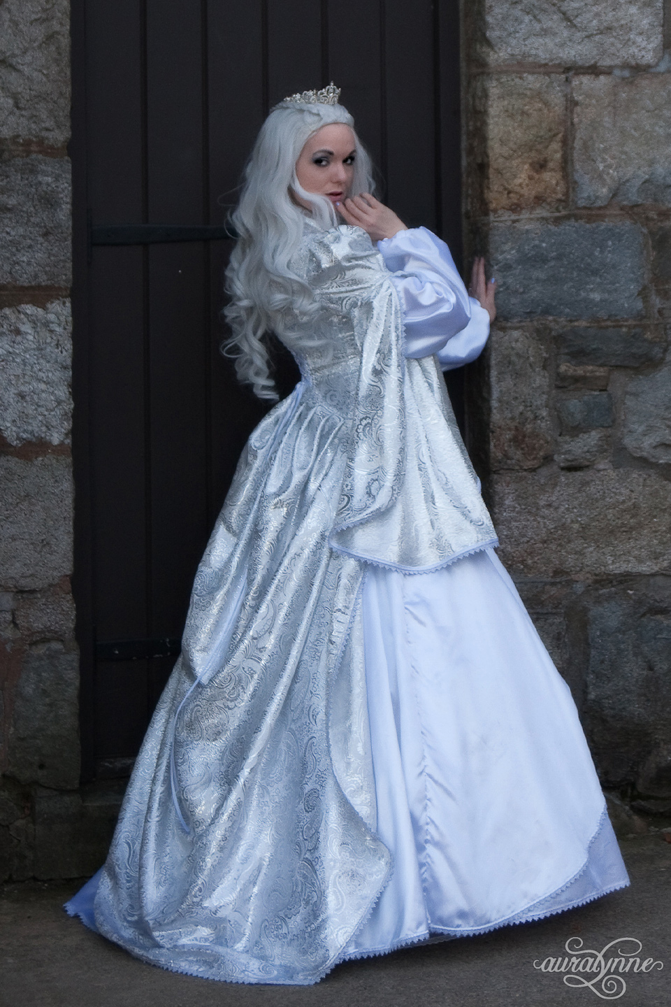 White Fantasy Queen Costume Side
