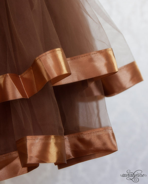 Brown Ribbon Petticoat Hem