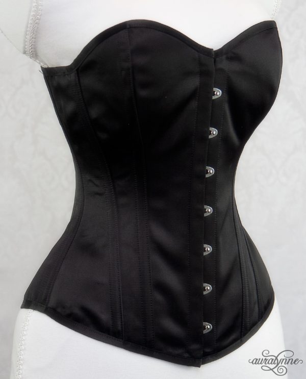 Black Satin Hourglass Corset