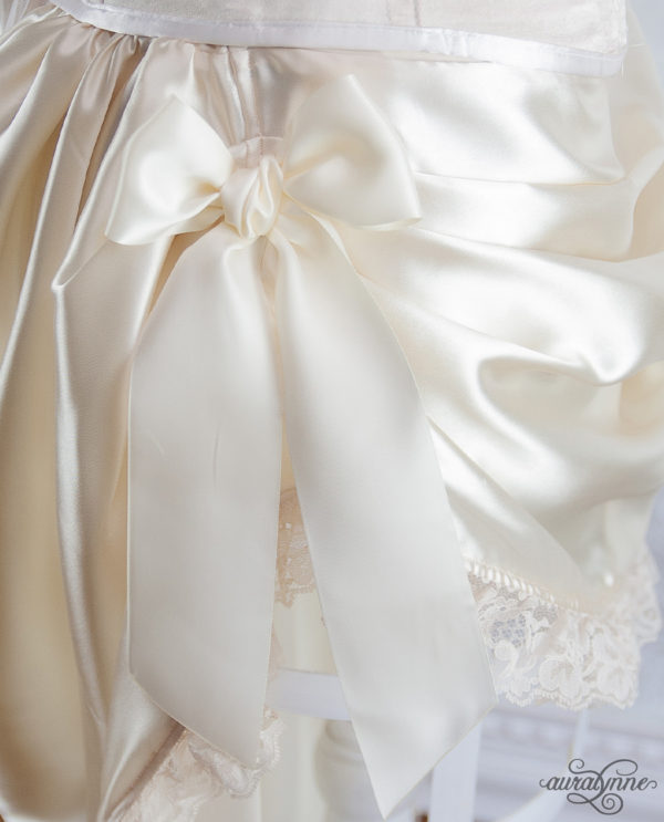 Ivory Bustle Skirt Closeup