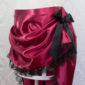 Raspberry Bustle Skirt Closeup