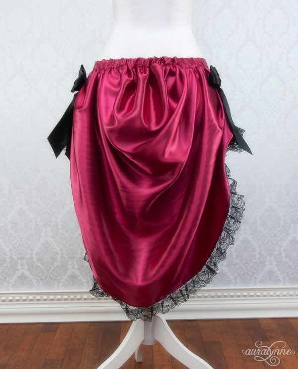 Raspberry Bustle Skirt Back