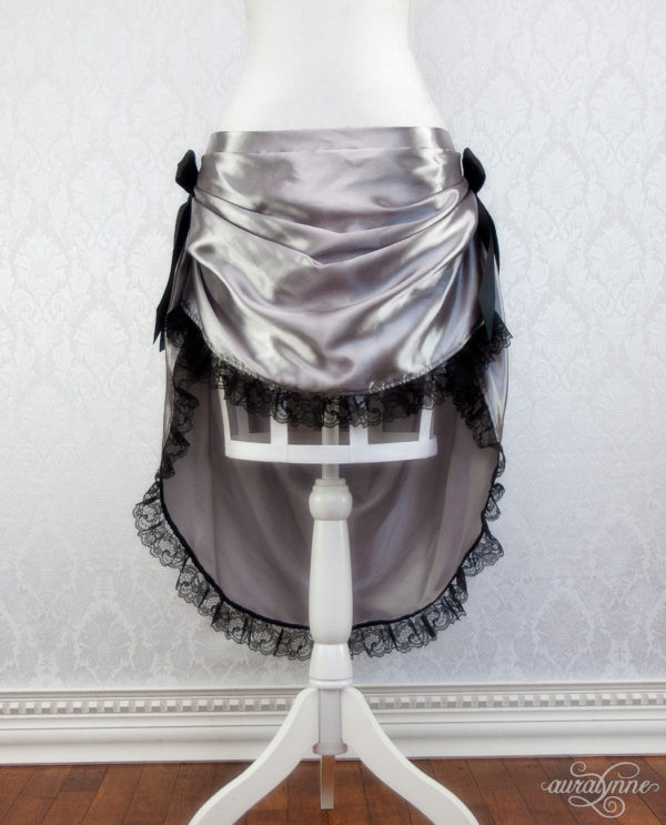 Silver Bustle Skirt Front