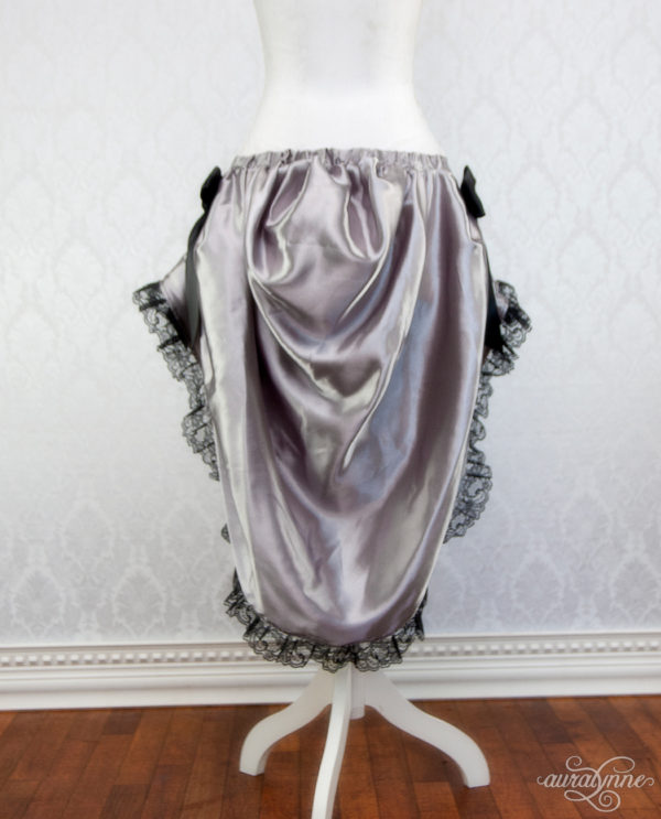 Silver Bustle Skirt Back