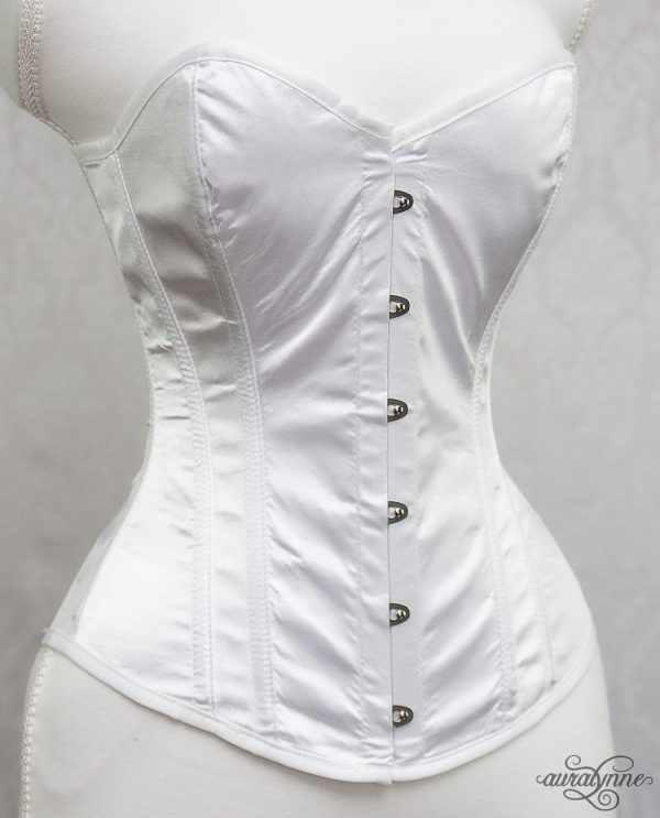 White Satin Hourglass Corset