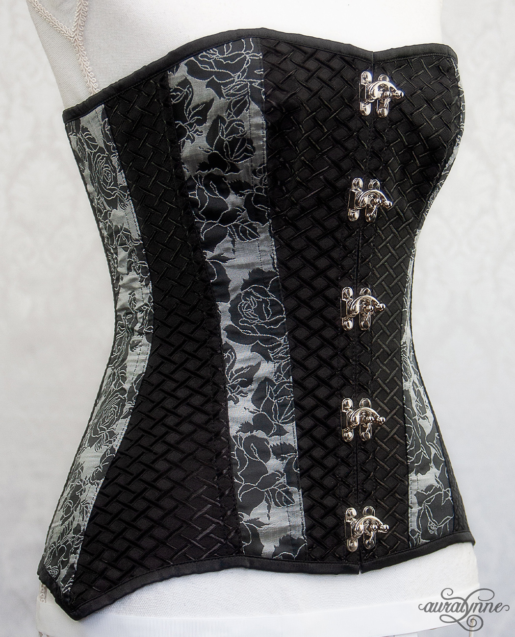 Silver and Black Gothic Corset