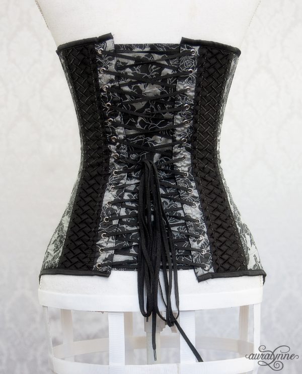 Silver and Black Gothic Corset Back