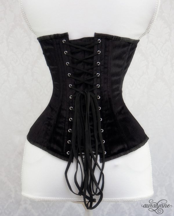 Black Velvet Hourglass Corset Back