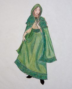 Lady in Green Cloak