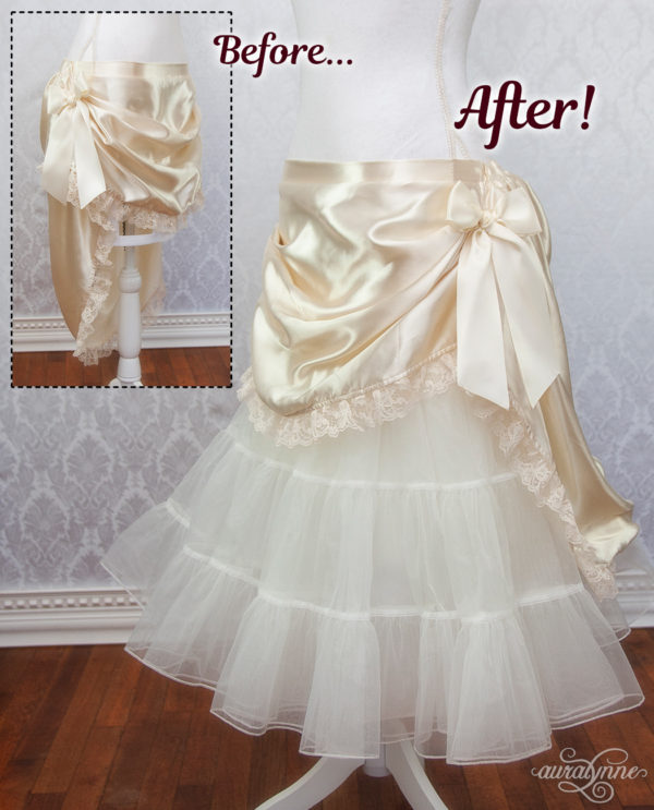 Ivory Petticoat Before and After