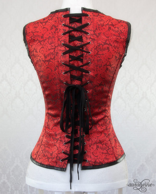 Red Steamgoth Corset Back