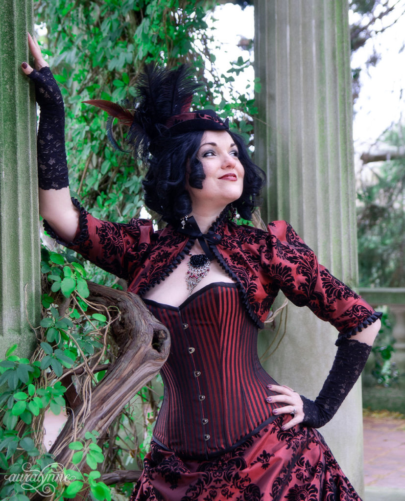 Burgundy Steampunk Wedding Dress – auralynne