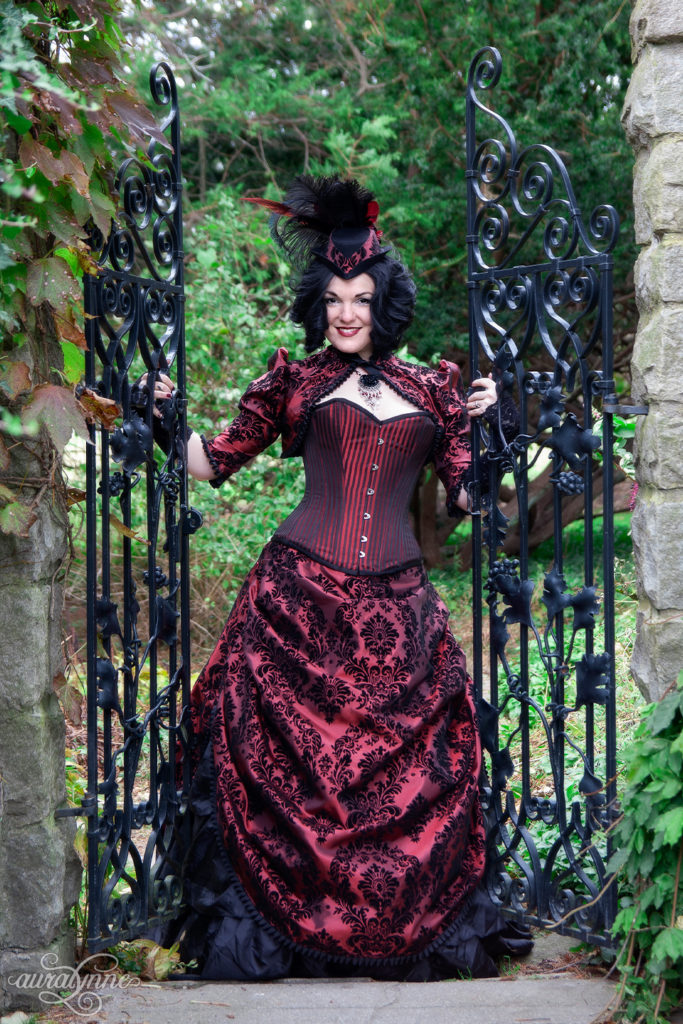 Burgundy Steampunk Wedding Dress – auralynne