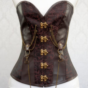 Brown Steampunk Corset Front