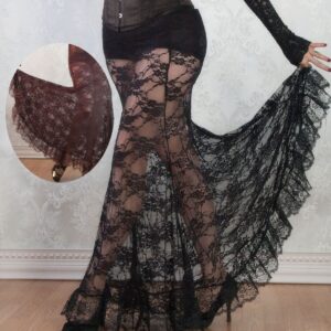 Floral Lace Mermaid Skirt - Ready to Ship