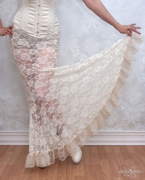 Ivory lace mermaid skirt