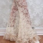 Ivory lace skirt hem
