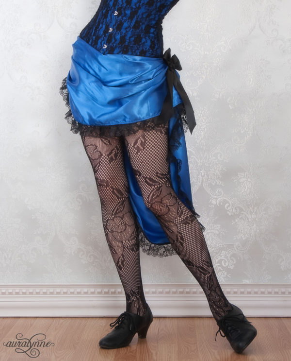 Blue Bustle Skirt Modeled