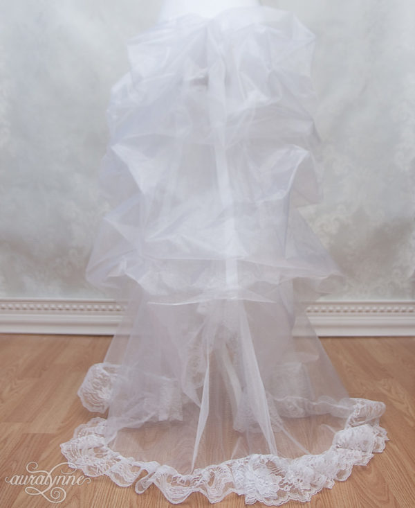 White Bustle Petticoat Back