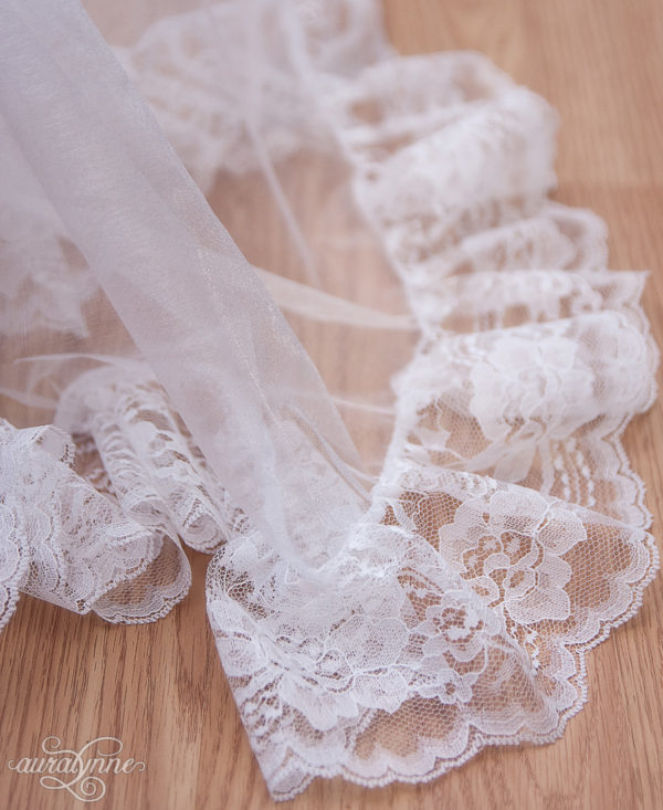 White Bustle Petticoat Closeup