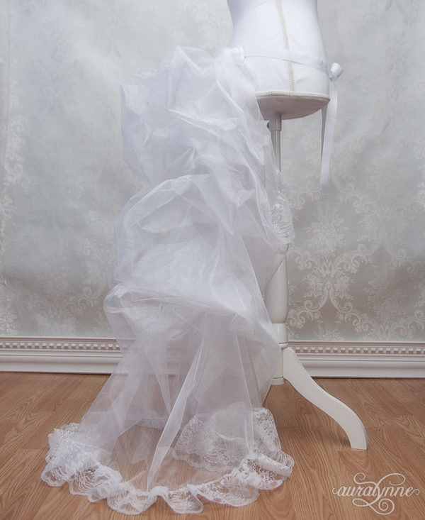 White Bustle Petticoat Side