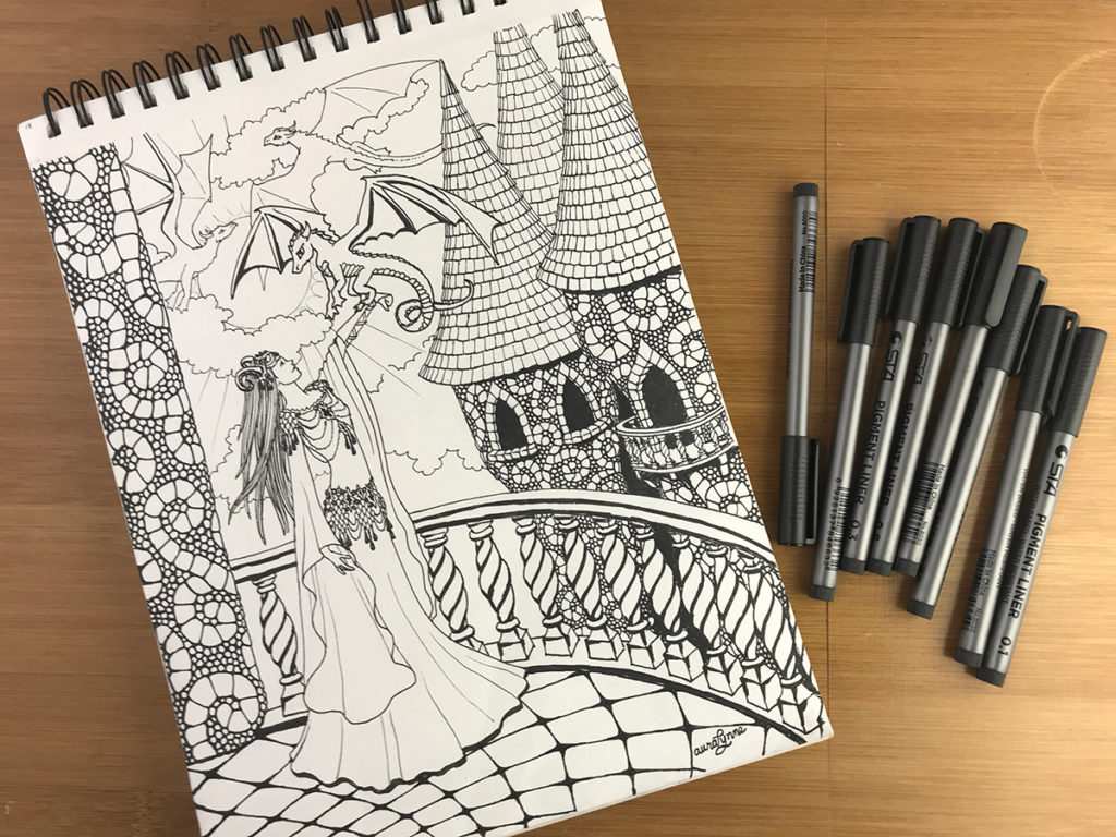 Dragon Queen Adult Coloring Page – auralynne