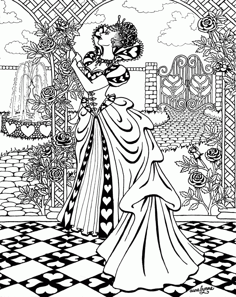 Dragon Queen Adult Coloring Page – auralynne