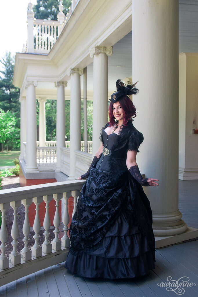 Victorian Gothic Black steampunk vampire Wedding Dresses Victorian