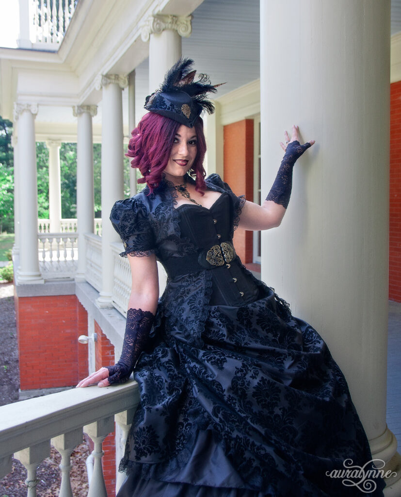 Black steampunk 2025 wedding dress