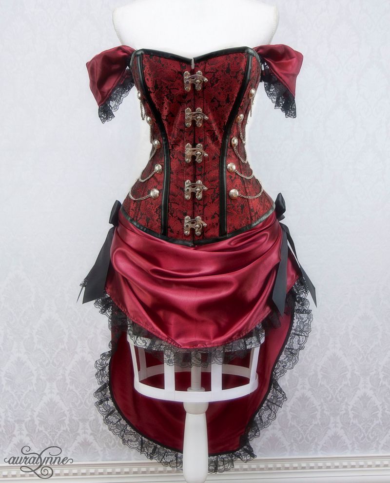 Custom Victorian Corset – Brocade Fabric – auralynne