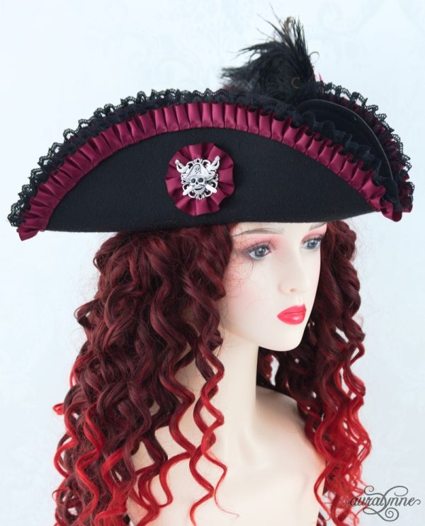 Lady Buccaneer Steampunk Victorian Pirate Hat - Image 2