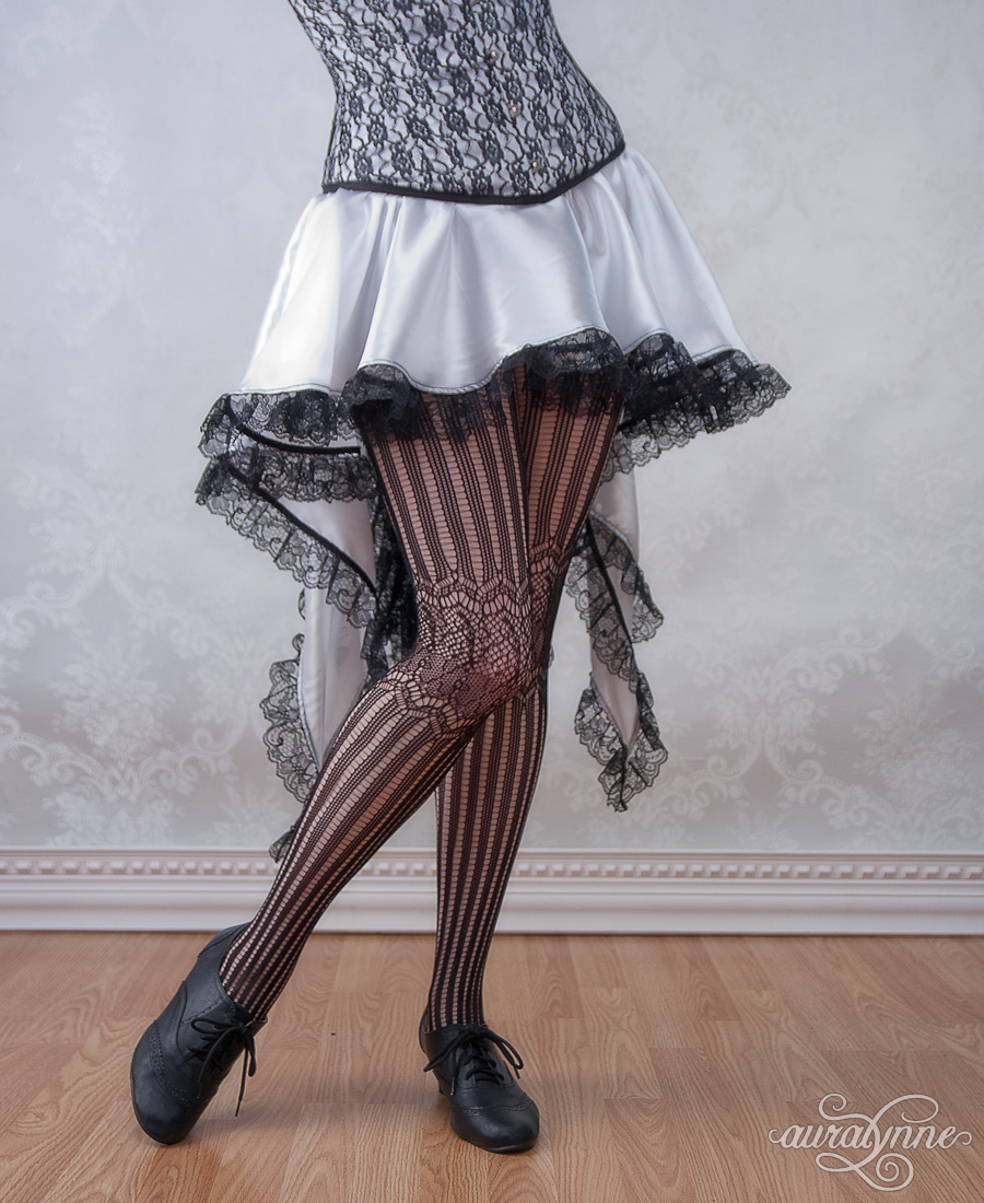 Tuxedo Mini Skirt in White Satin – auralynne