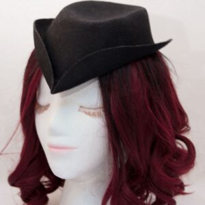 Mini Tilt Fedora Hat Base - Wool Millinery Hat for Steampunk & Victorian Crafts