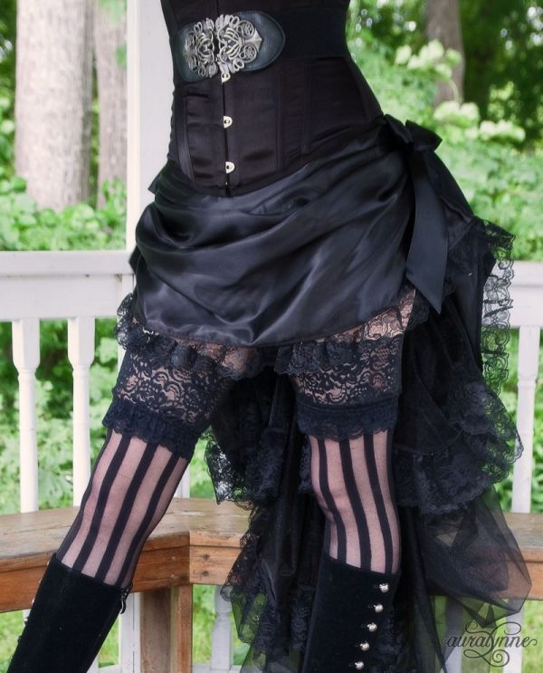 Vintage Diva Bustle Mini Skirt - Silky Satin