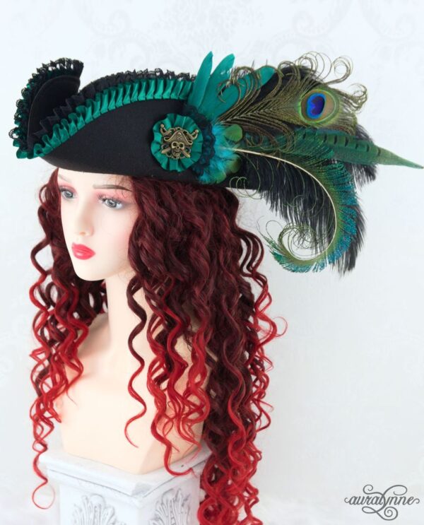 Lady Buccaneer Steampunk Victorian Pirate Hat - Image 5
