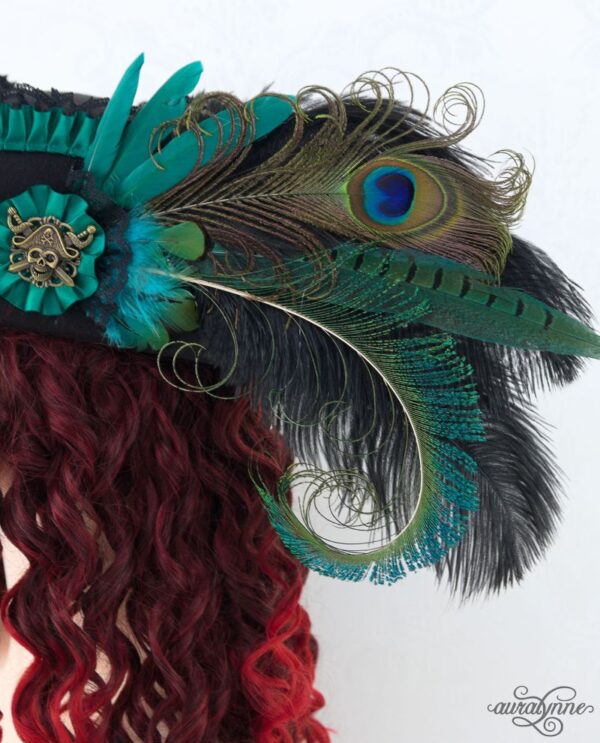 Lady Buccaneer Steampunk Victorian Pirate Hat - Image 6