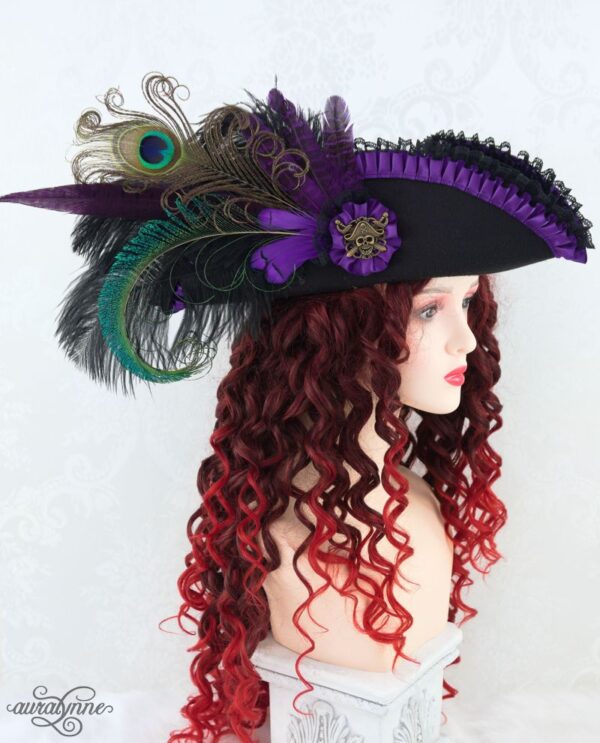Lady Buccaneer Steampunk Victorian Pirate Hat - Image 9