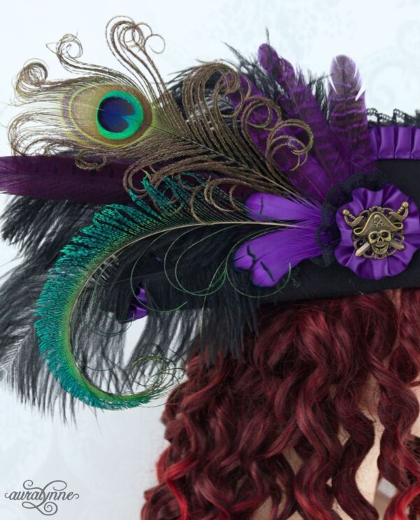 Lady Buccaneer Steampunk Victorian Pirate Hat - Image 10