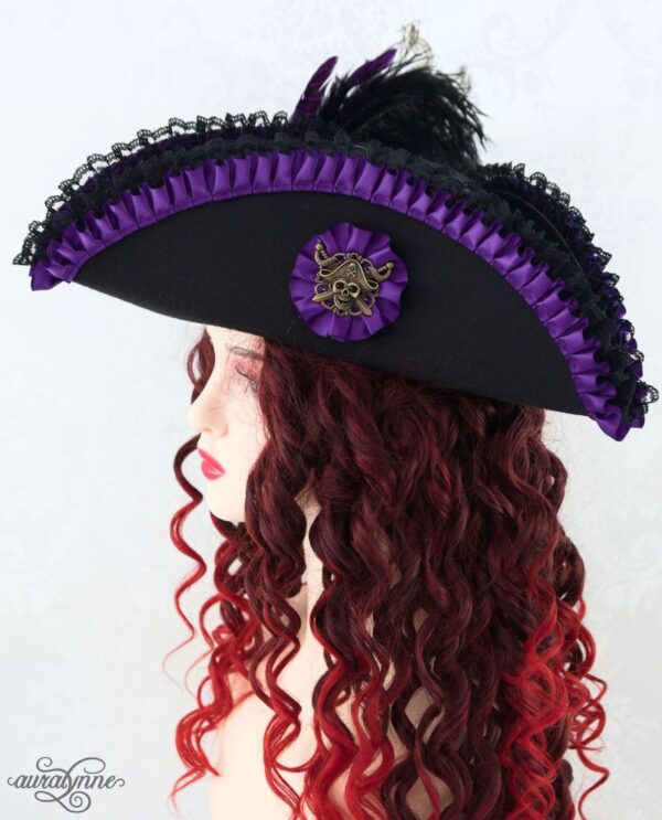 Lady Buccaneer Steampunk Victorian Pirate Hat - Image 11