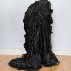 Contessa Victorian Steampunk Bustle Skirt - Convertible long or short - Made to Order