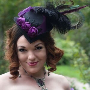 La Rose Cherie | Romantic Ribbon Rose Victorian Hat, Made to Order